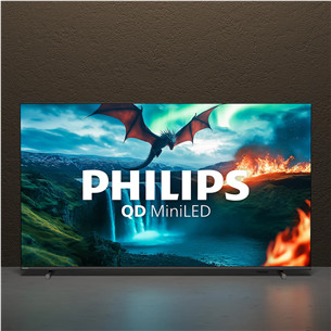 Philips MLED820, 65'', 4K UHD, QD Mini LED, черный - Телевизор