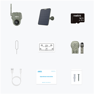 Reolink Go Series G450 + Solar Panel 2, 8 МП, 4G LTE, питание от аккумулятора, ночной режим - Трековая камера с солнечной панелью