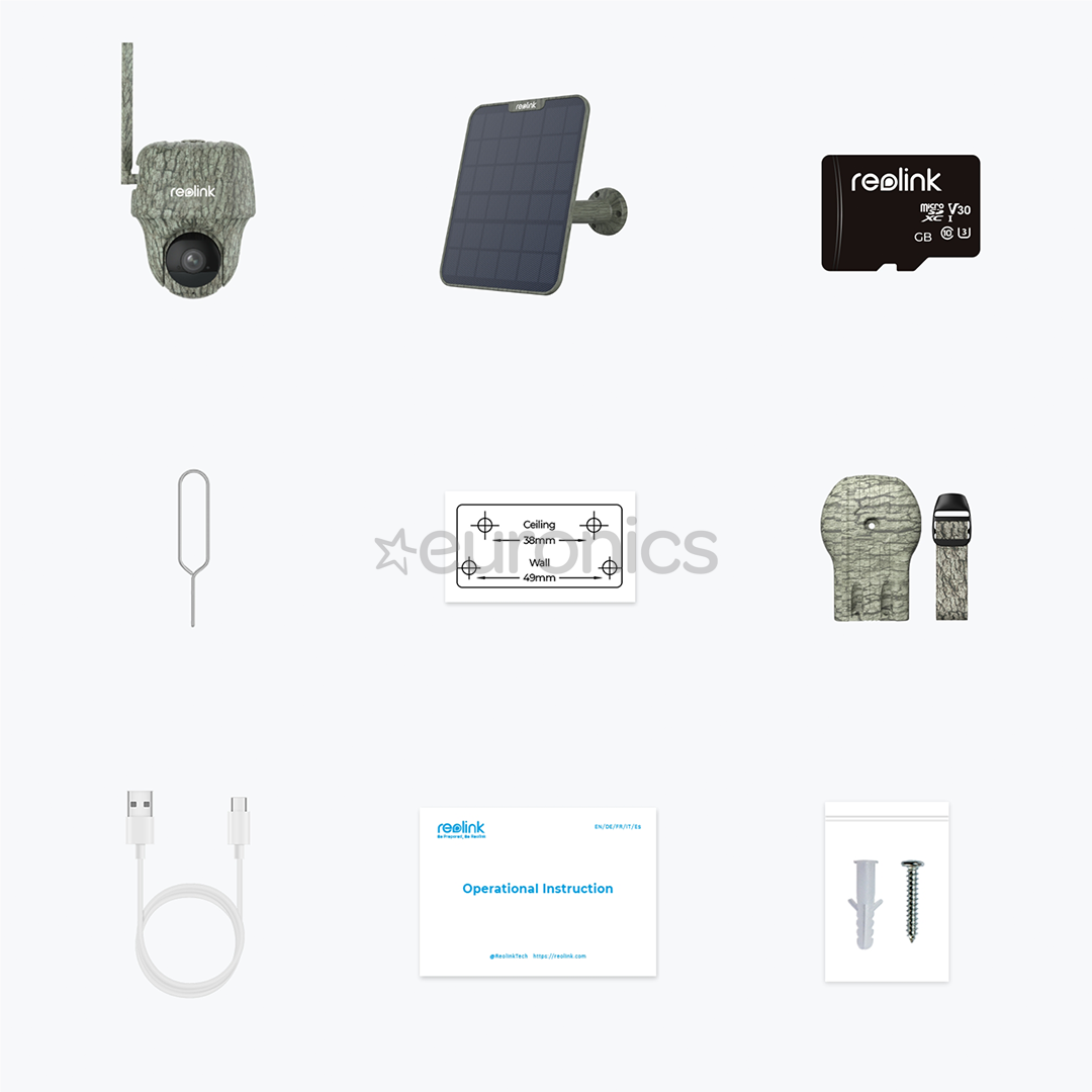 Reolink Go Series G450 + Solar Panel 2, 8 МП, 4G LTE, питание от аккумулятора, ночной режим - Трековая камера с солнечной панелью