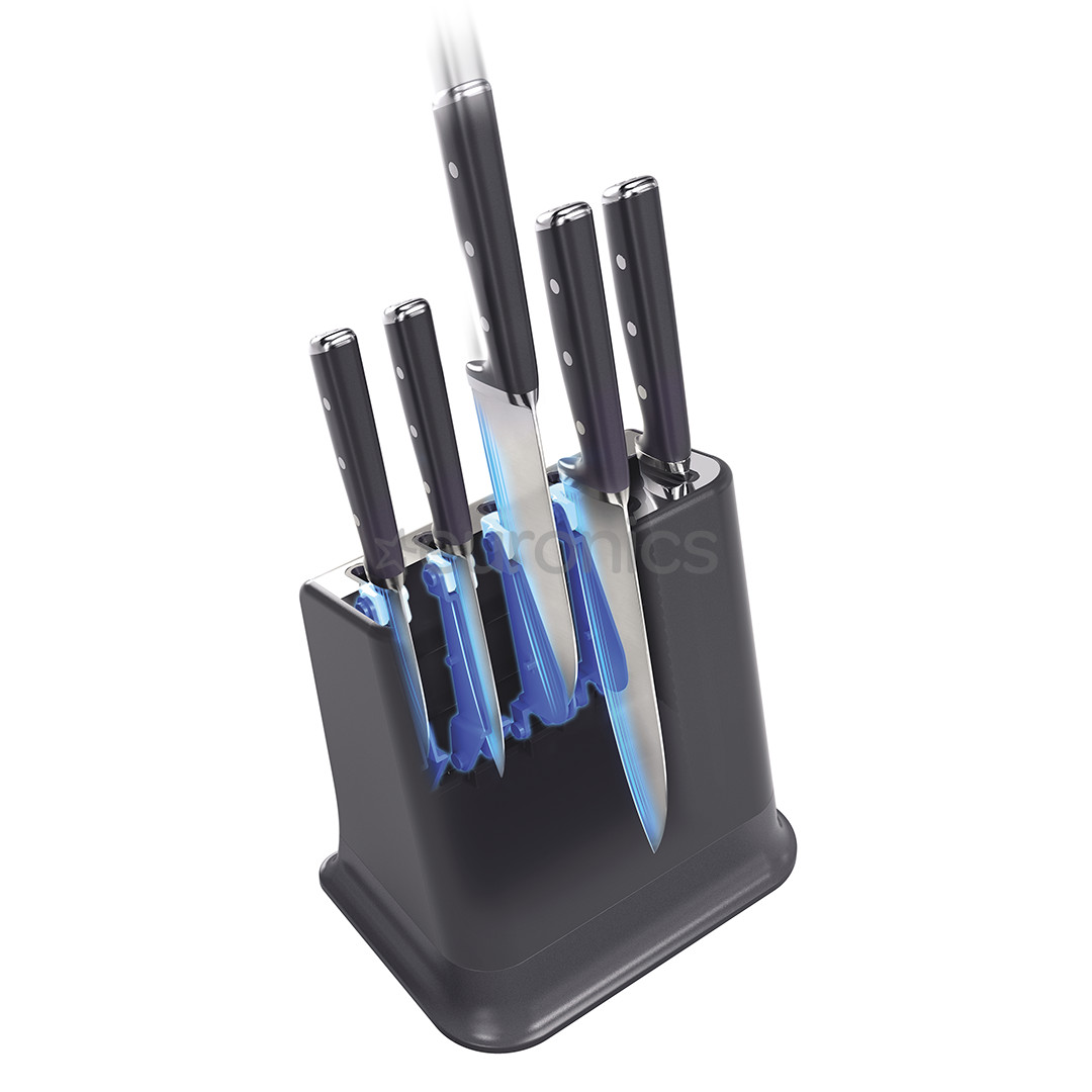 Tefal EverSharp, 5-piece set, stainless steel - Knife set & block