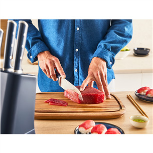 Tefal EverSharp, 5-piece set, stainless steel - Knife set & block