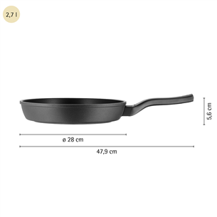 WMF PermaDur Premium, diametrs 28 cm, melna - Panna cepšanai
