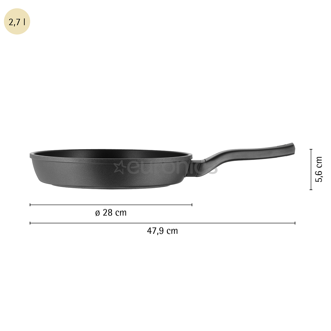 WMF PermaDur Premium, diametrs 28 cm, melna - Panna cepšanai