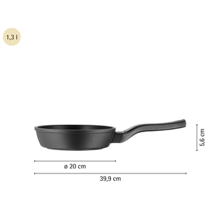 WMF PermaDur Premium, diametrs 20 cm, melna - Panna cepšanai