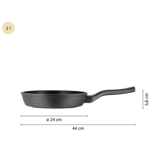 WMF PermaDur Premium, diametrs 24 cm, melna - Panna cepšanai