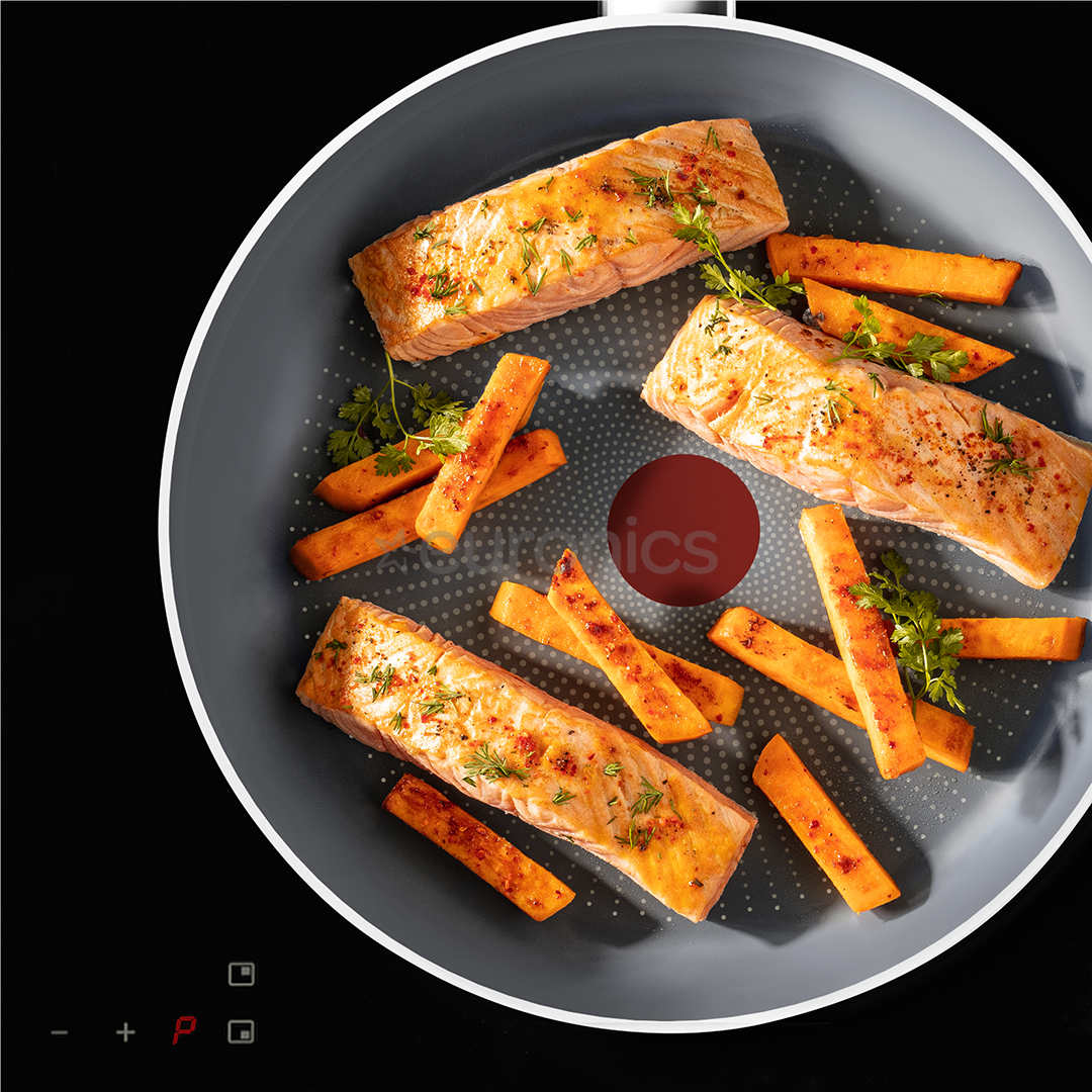 Tefal Halo, diametrs 28 cm, pelēka - Panna cepšanai