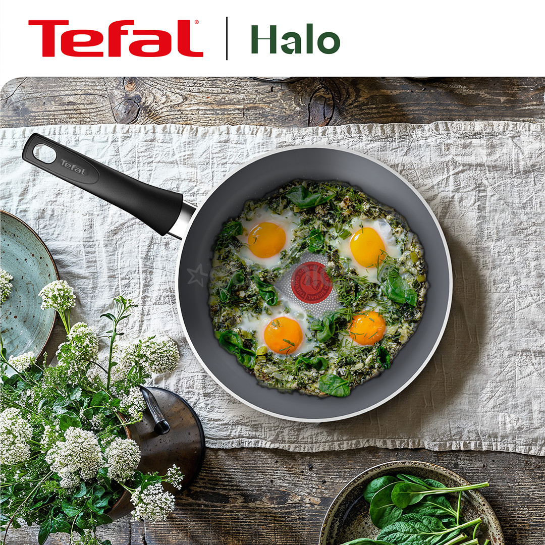 Tefal Halo, diametrs 28 cm, pelēka - Panna cepšanai