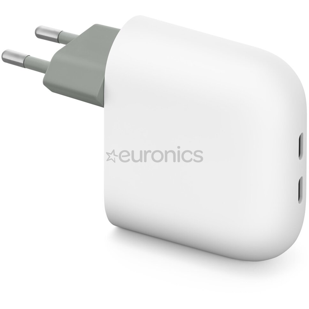Google Pixel Flex Dual Port 67 W Fast Charger, USB-C, balta - Lādētājs