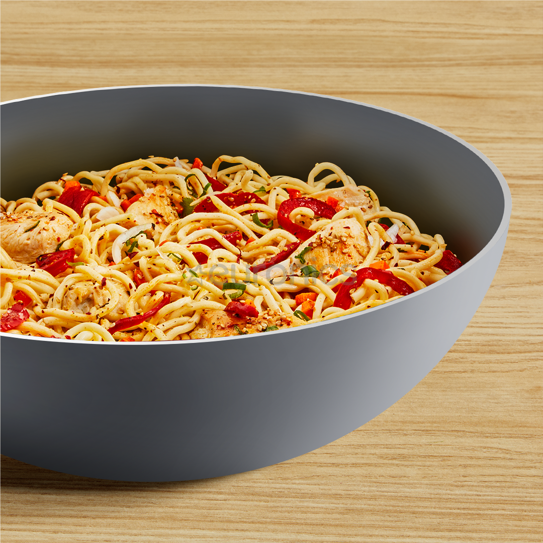 Tefal Halo, diametrs 28 cm, pelēka - Vokpanna
