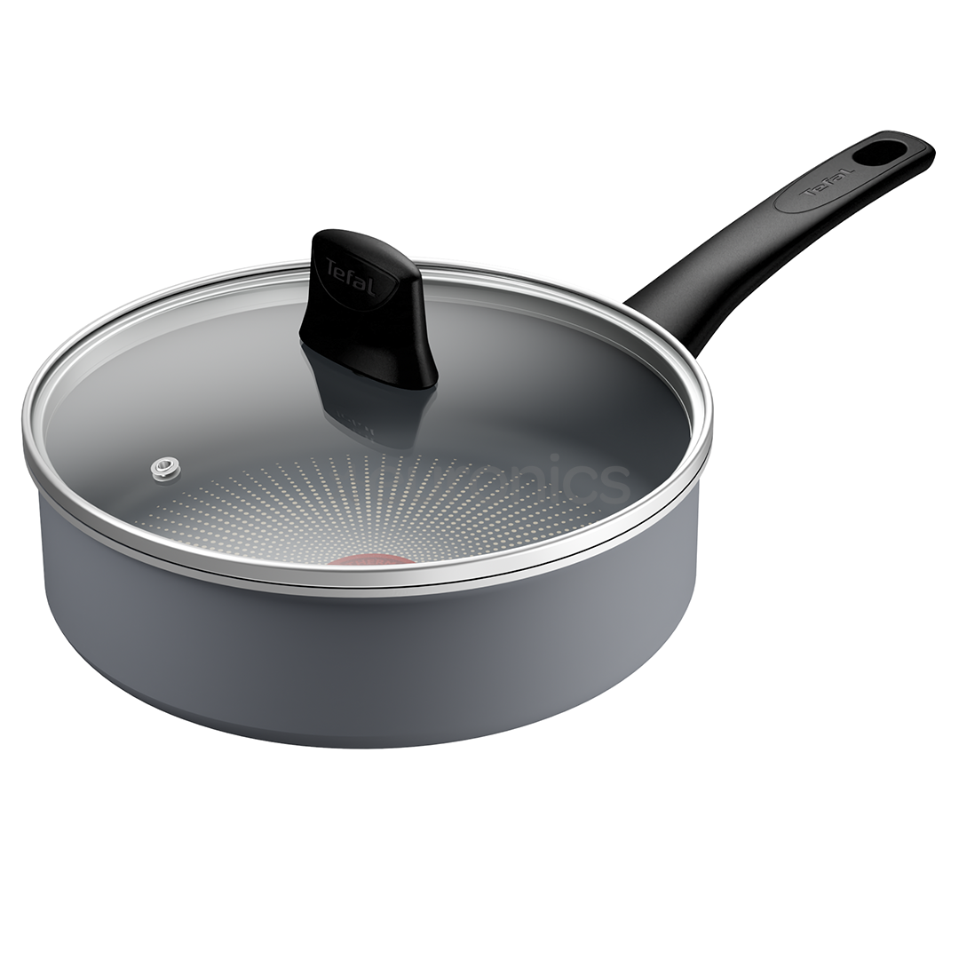Tefal Halo, diametrs 24 cm, pelēka - Katliņš ar rokturi + vāks