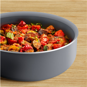Tefal Halo, diametrs 24 cm, pelēka - Katliņš ar rokturi + vāks