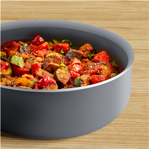 Tefal Halo, diametrs 24 cm, pelēka - Katliņš ar rokturi + vāks