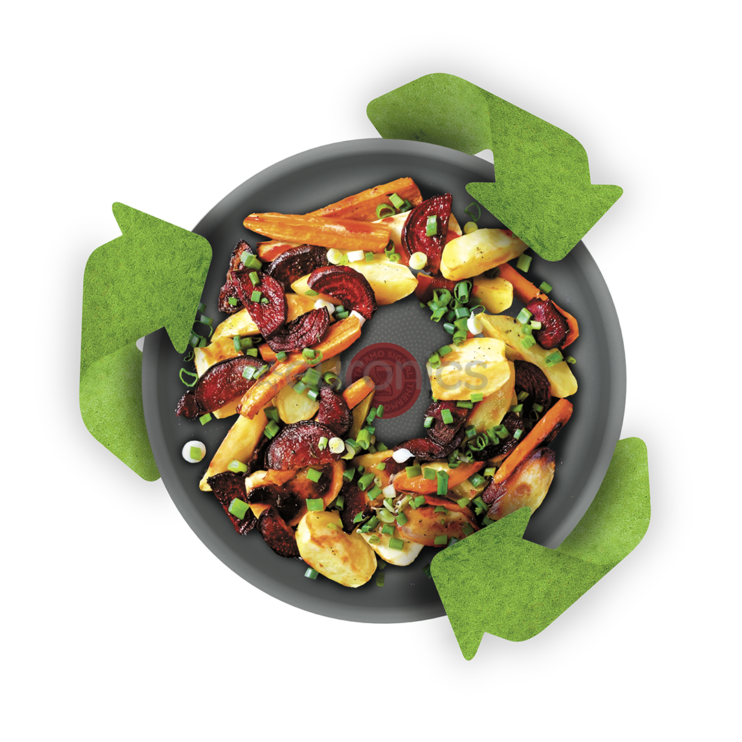 Tefal Ingenio Halo, 22/26 cm, 3 priekšmeti, pelēka - Pannu komplekts + rokturis