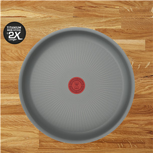 Tefal Ingenio Halo, 22/26 cm, 3 priekšmeti, pelēka - Pannu komplekts + rokturis