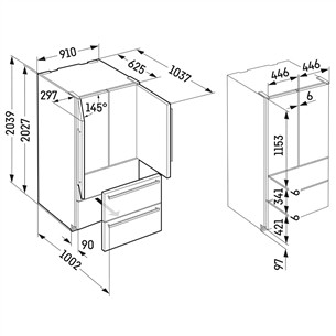 Liebherr BioFresh NoFrost, 522 L, height 203 cm, stainless steel - Refrigerator