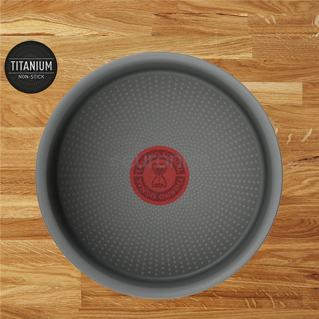 Tefal Ingenio Halo, 16/20 cm, 3 priekšmeti, pelēka - Katlu komplekts + rokturis