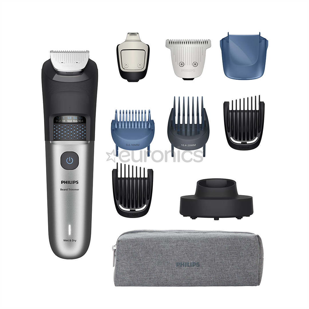 Philips Beard Trimmer 7000, melna/pelēka - Bārdas trimmeris