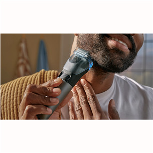 Philips Beard Trimmer 7000, melna/pelēka - Bārdas trimmeris