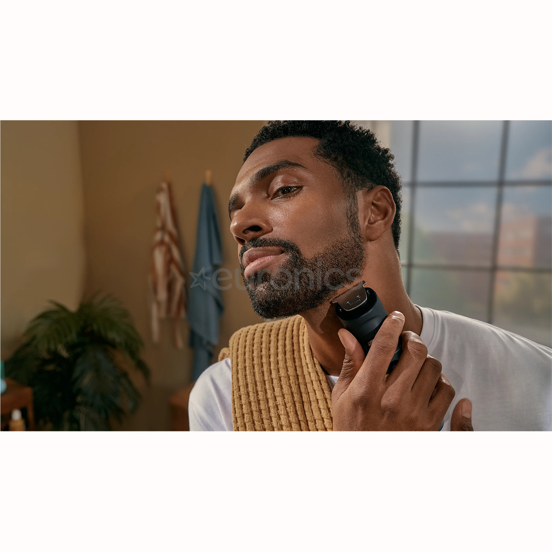 Philips Beard Trimmer 7000, melna/pelēka - Bārdas trimmeris