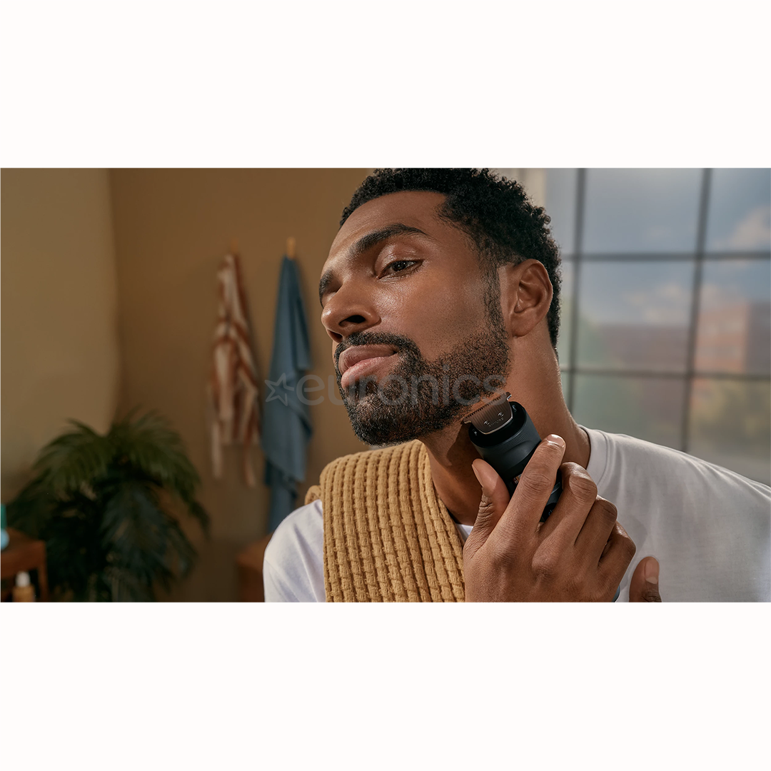 Philips Beard Trimmer 7000, melna/pelēka - Bārdas trimmeris