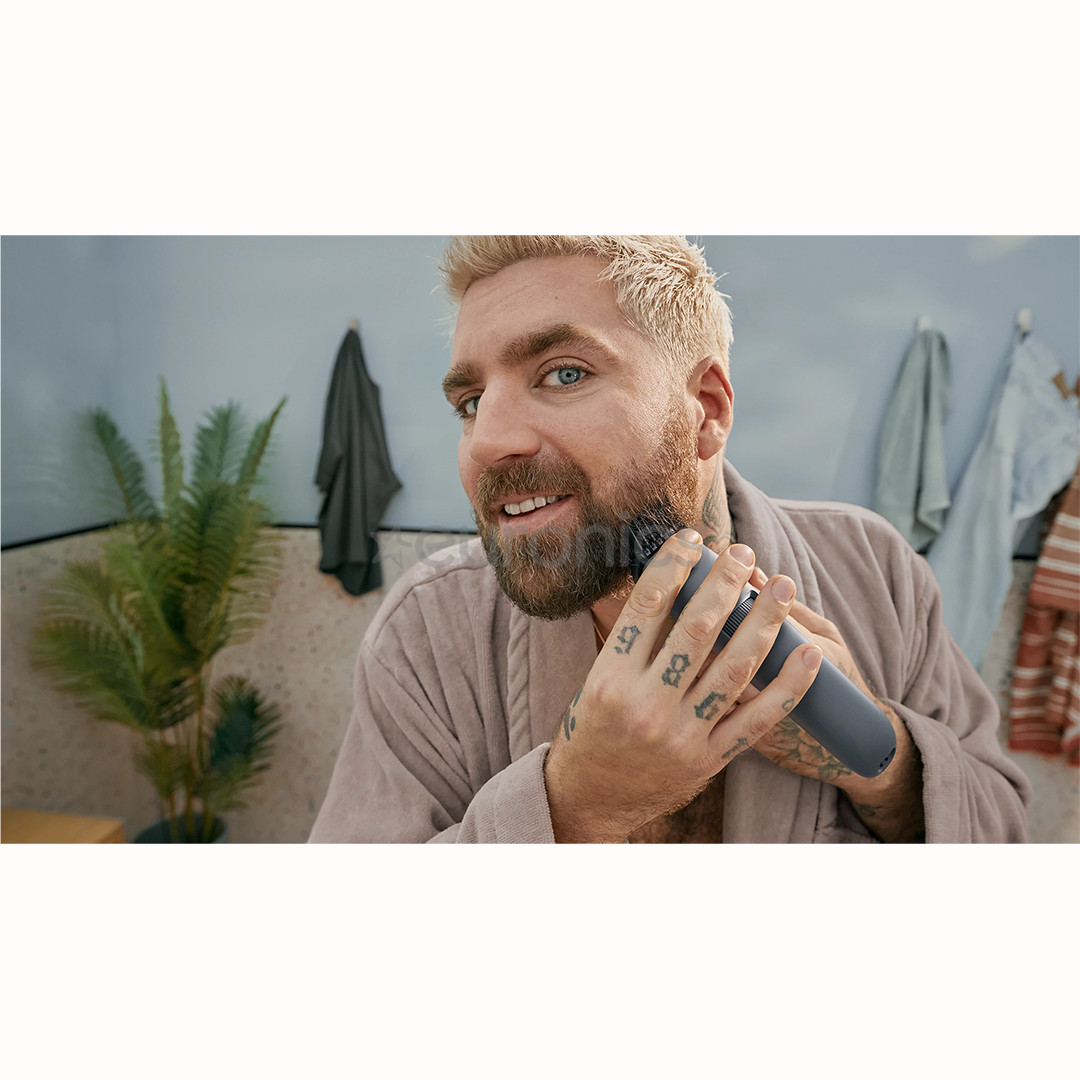 Philips Beard Trimmer 3000, tumši pelēka - Bārdas trimmeris