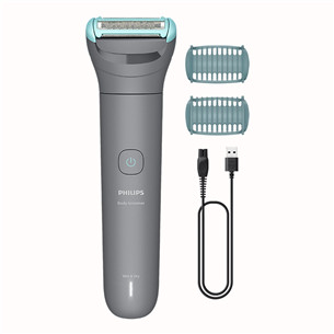 Philips Body Groomer 3000 Series, Triple Protect skūšanās sistēma, pelēka - Ķermeņa skuveklis BG3480/15