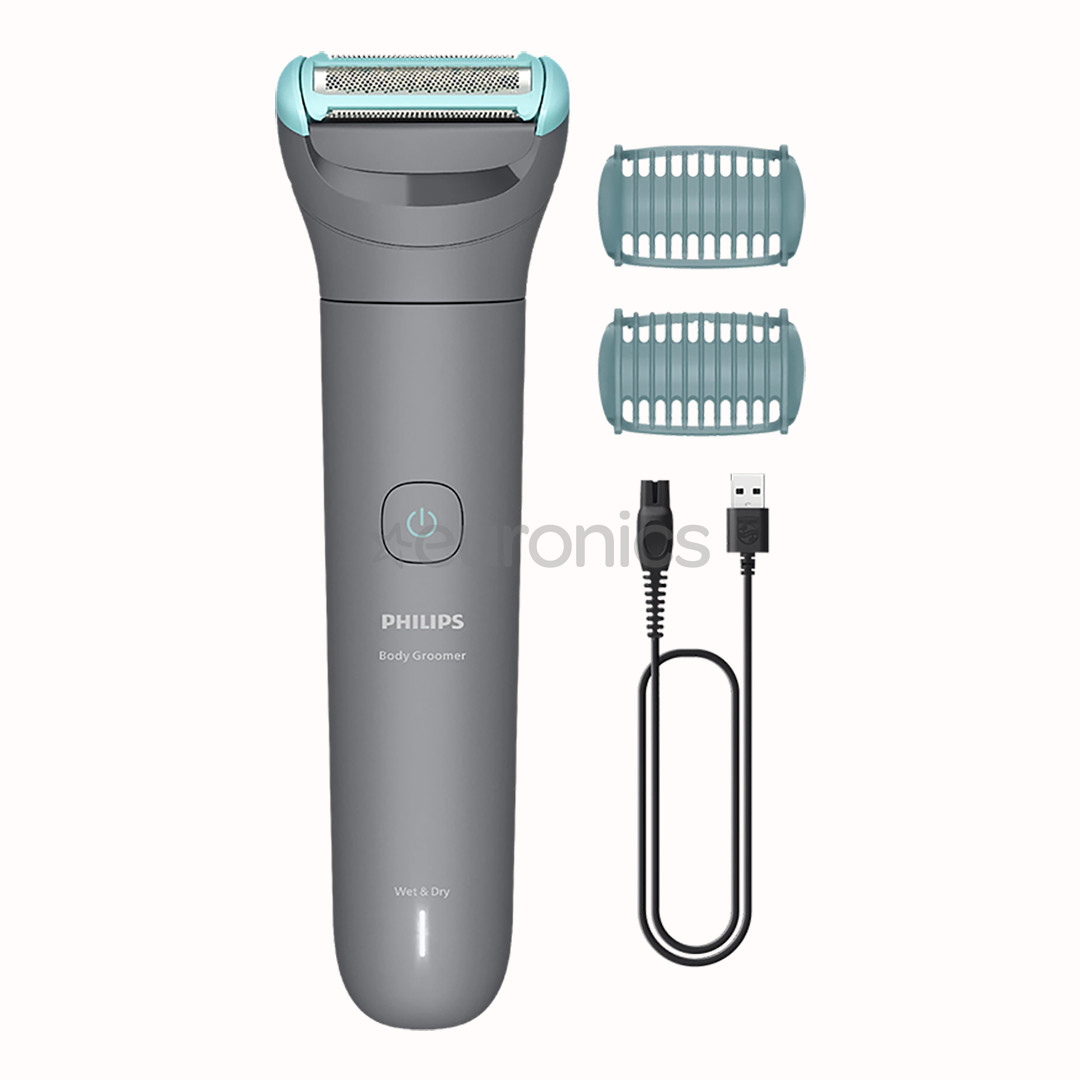 Philips Body Groomer 3000 Series, Triple Protect shave system, grey - Body groomer