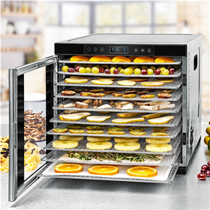 Rommelsbacher, 1000 W, nerūsējošā tērauda/melna - Augļu žāvētājs