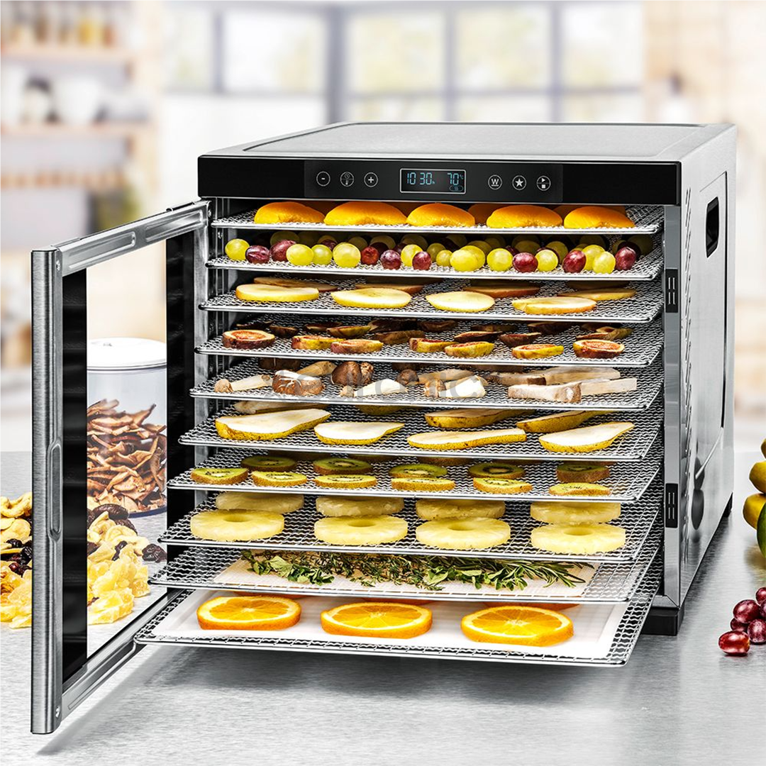 Rommelsbacher, 1000 W, nerūsējošā tērauda/melna - Augļu žāvētājs