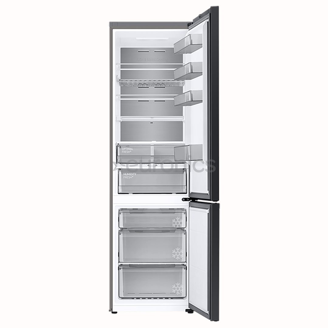 Samsung, NoFrost, 390 L, height 203 cm, black - Refrigerator