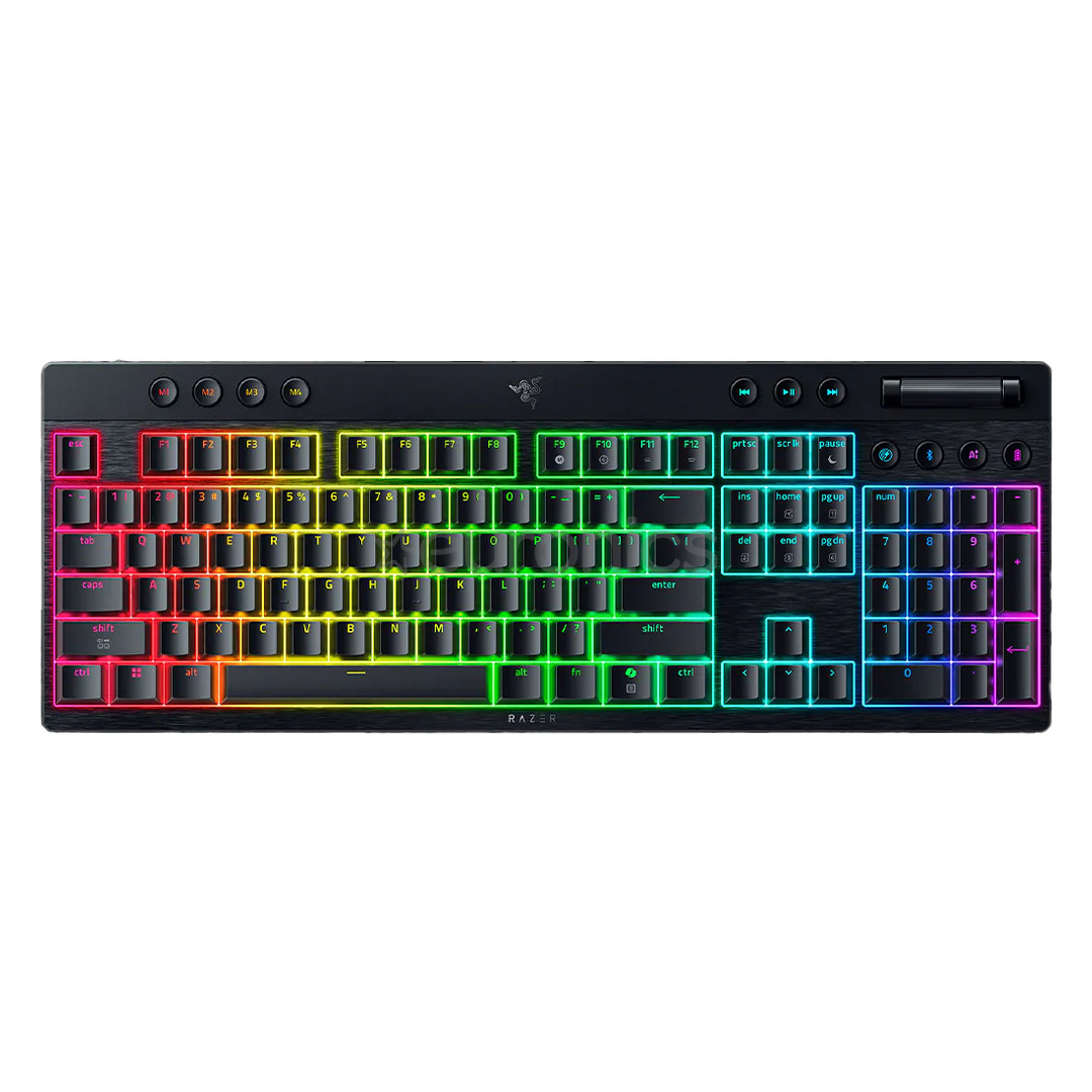 Razer BlackWidow V4 Low-Profile HyperSpeed, clicky, US, черный - Беспроводная клавиатура