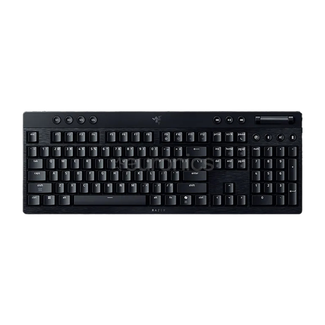 Razer BlackWidow V4 Low-Profile HyperSpeed, clicky, US, черный - Беспроводная клавиатура