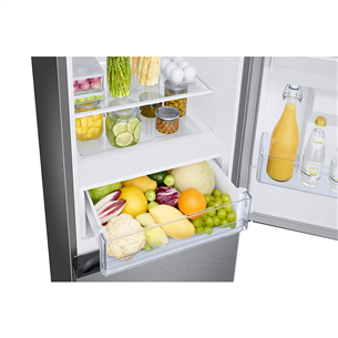 Samsung SmartThings AI Energy, No Frost, 341 L, augstums 186 cm, sudraba - Ledusskapis