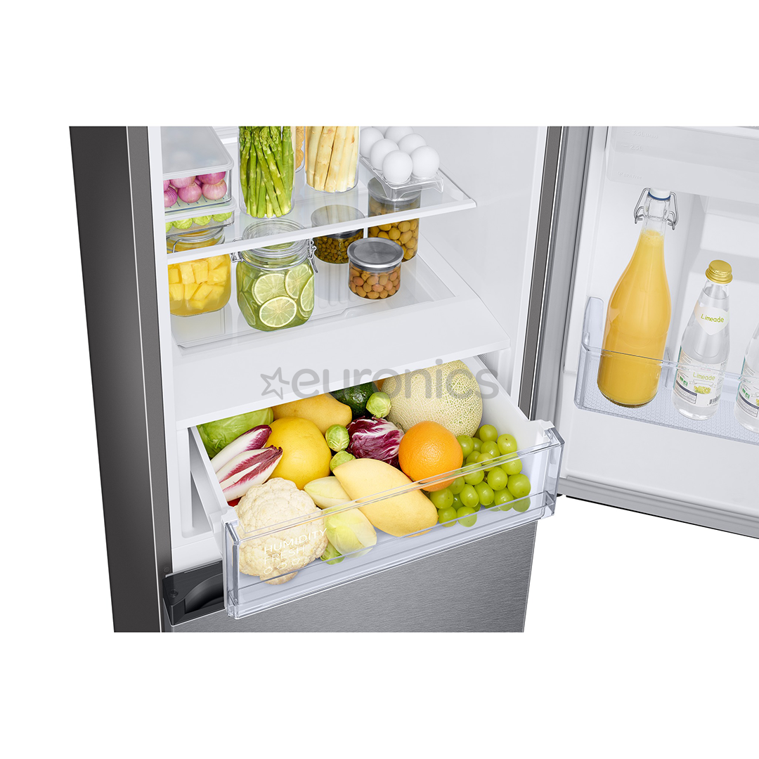 Samsung SmartThings AI Energy, No Frost, 341 L, augstums 186 cm, sudraba - Ledusskapis