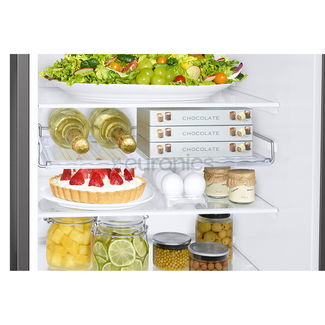 Samsung SmartThings AI Energy, No Frost, 341 L, augstums 186 cm, sudraba - Ledusskapis