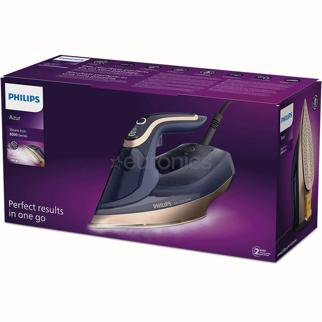 Philips Azur 8000, 3000 W, dark blue - Steam iron