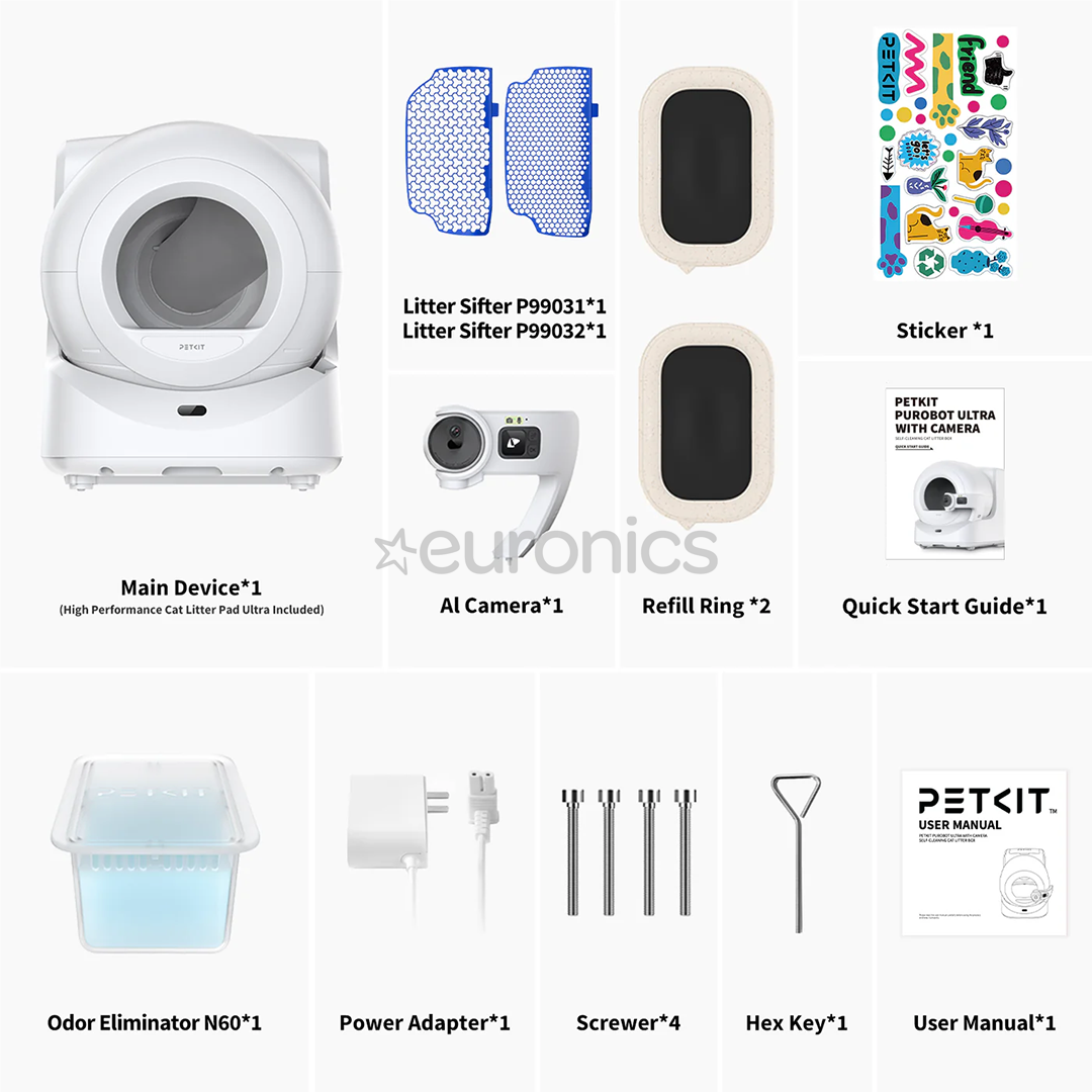 Petkit Purobot Ultra, белый - Автоматический кошачий туалет