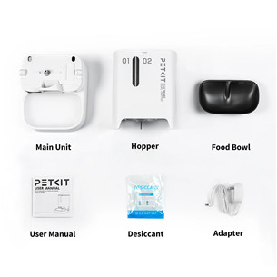 Petkit YumShare Dual-hopper, белый - Автоматическая кормушка для домашних животных с камерой