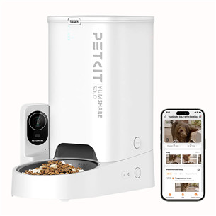 Petkit YumShare Solo, balta - Automātiskā mājdzīvnieku barotava ar kameru P571