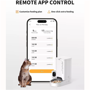 Petkit YumShare Solo, balta - Automātiskā mājdzīvnieku barotava ar kameru