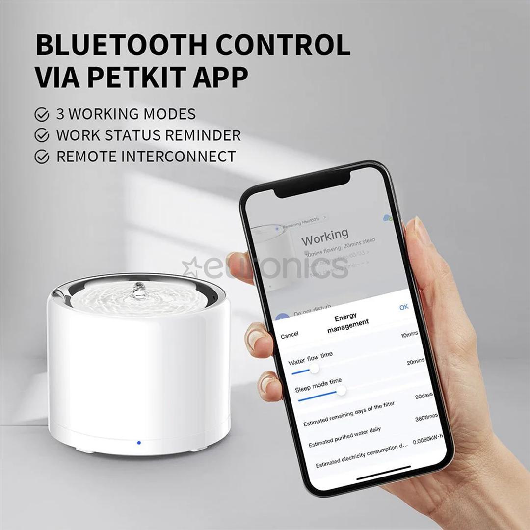 Petkit EverSweet 3 Pro, balta - Mājdzīvnieku dzirdinātava/strūklaka