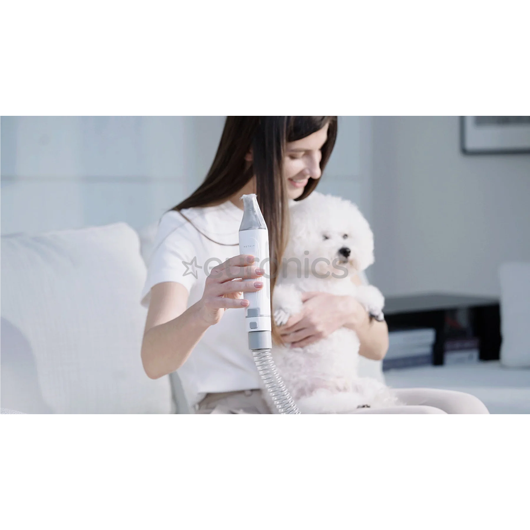 Petkit FurWaker 5 в 1 (AirClipper), функция вакуума, белый/серый - Набор для ухода за домашними животными