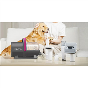 Petkit FurWaker 5-in-1 (AirClipper), putekļu sūcēja funkcija, balta/pelēka - Ierīce mājdzīvnieku apmatojuma kopšanai