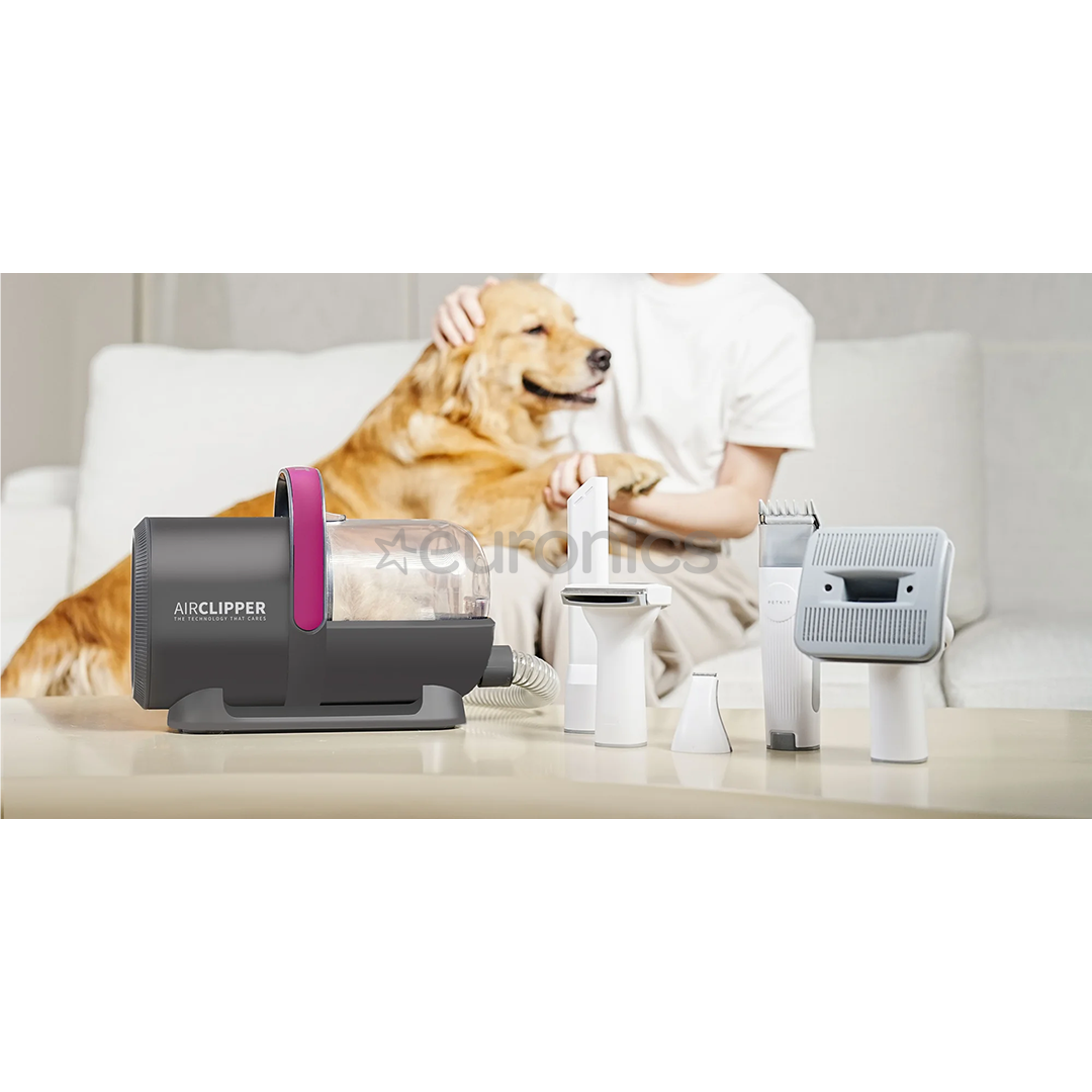 Petkit FurWaker 5 в 1 (AirClipper), функция вакуума, белый/серый - Набор для ухода за домашними животными