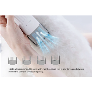 Petkit FurWaker 5 в 1 (AirClipper), функция вакуума, белый/серый - Набор для ухода за домашними животными
