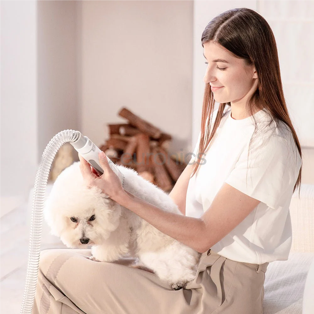 Petkit FurWaker 5 в 1 (AirClipper), функция вакуума, белый/серый - Набор для ухода за домашними животными