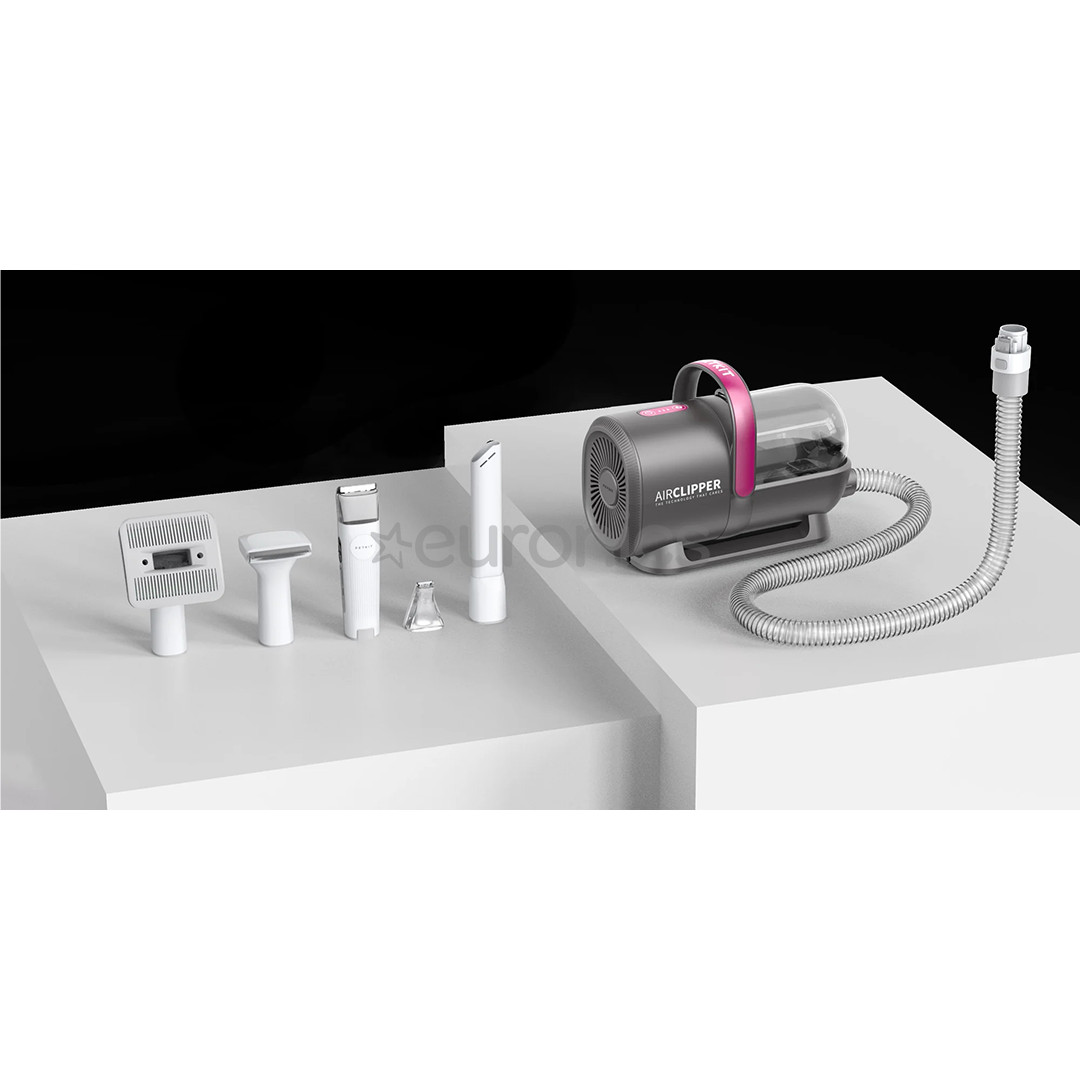 Petkit FurWaker 5-in-1 (AirClipper), putekļu sūcēja funkcija, balta/pelēka - Ierīce mājdzīvnieku apmatojuma kopšanai