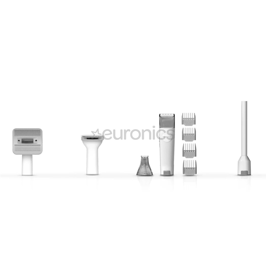 Petkit FurWaker 5-in-1 (AirClipper), putekļu sūcēja funkcija, balta/pelēka - Ierīce mājdzīvnieku apmatojuma kopšanai