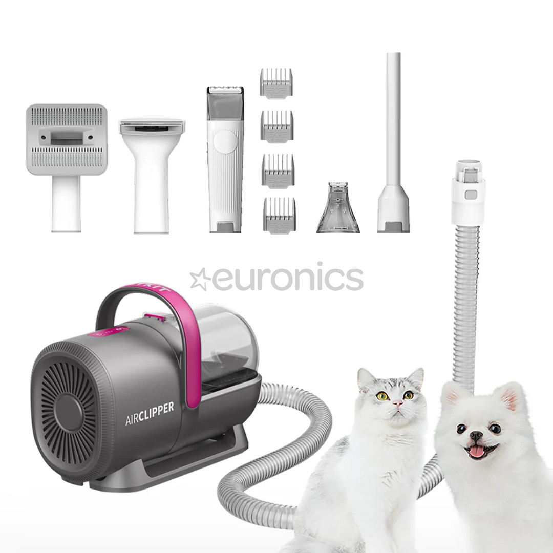 Petkit FurWaker 5-in-1 (AirClipper), putekļu sūcēja funkcija, balta/pelēka - Ierīce mājdzīvnieku apmatojuma kopšanai