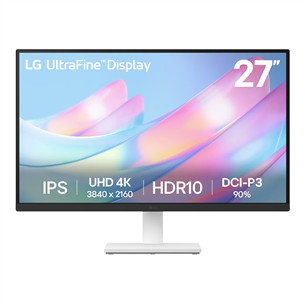 LG 27US500, 27'', 4K UHD, balta - Monitors 27US500-W